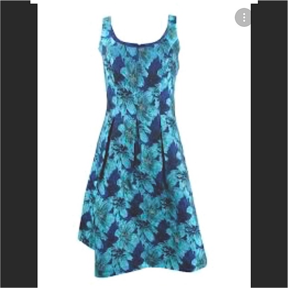 Pappagallo Party Dress // Navy & Turquoise // 10 - Picture 4 of 7